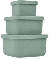 Посуда для кормления Kikka Boo 31302050009 Set 3 piese din silicon Platinum Snack Box Sage