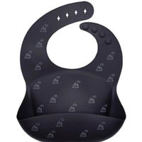 Bavețică Petite&Mars 706113 Baveta moale din silicon Sam Grey Hills