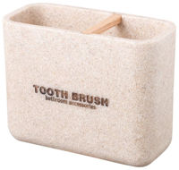 Стакан для зубных щёток Bisk 07569 Suport periute de dinti DAKAR bej