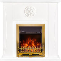 Șemineu electric ArtFlame Benedict & Galileo gold, 1000x1000x240 mm, Alb