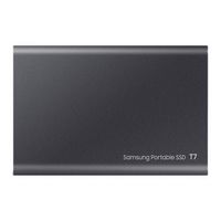 .500GB (USB3.2/Type-C) Samsung Portable SSD T7 , Grey (85x57x8mm, 58g, R/W:1050/1000MB/s)