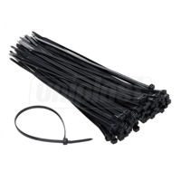 купить Стяжки нейлоновые для кабеля 3.4 x 200мм черные (100шт) HARDEN в Кишинёве