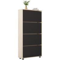 Raft pentru încălțăminte Mobildor-Lux Leo 80x27x164H cm Sonoma/Anthracite