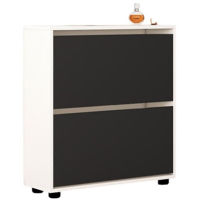 Raft pentru încălțăminte Mobildor-Lux Leo 90x27x86H cm White/Anthracite