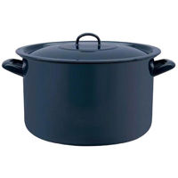 Кастрюля Metalac 54133 emailată 32cm, 16l, capac din metal, albastru inchis