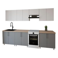 Мебель для кухни Smartex (30038) K1 300cm Alb+Grafit
