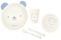 Seturi pentru hrănire bebelușilor Kikka Boo 31302040136 Set de hranire din plastic Bear with Me Blue