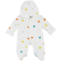 Детская одежда Minikin 241901768 Muslin Комбинезон с капюшоном сердечко 3-6 мес (68 см)