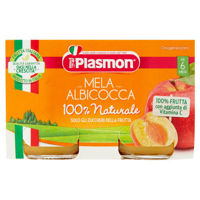 Plasmon пюре из яблок с абрикосом (6+ мес) 2 x 104 г