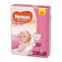 Huggies (3) Ultra Comfort GigaPack  Girl (5-9kg)  N94