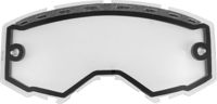 Spare goggle glass FLY RACING DUAL LENS W/O VENTS colour transparent