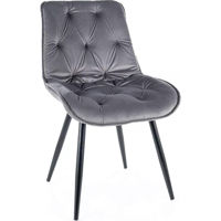 Стул Signal Cherry II velvet szary bluvel 14 / met.czar