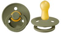 Suzeta din latex rotunda BIBS Colour (6-18 luni) Olive