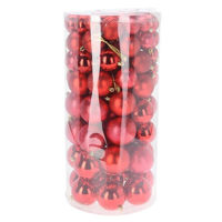 Новогодний декор Promstore 36860 Set globuri 100buc, rosii, plastic