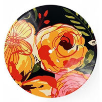 Картина по номерам Strateg GP-11 Vinil pe numere d=30cm. Flori roz-galbeni