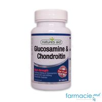 Glucozamina 2KCL 500 mg+Chondroitina 400mg comp.N30 (fara sare) Natures Aid