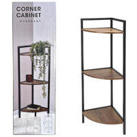 Этажерка H&S 52574 Raft de colt cu 3 nivele 23x23x76cm, metal/lemn