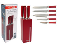 Набор 5 ножей Pedrini Professional, деревянная подставка
