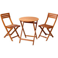 Садовая мебель ProGarden 57436 Set mobilier din lemn 3 unitati: masa + 2 scaune