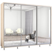 Шкаф Mobildor-Lux Aron uși glisante din oglinzi (270x60x220H cm) Sonoma