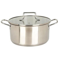 Кастрюля Excellent Houseware 55422 cu capac de sticla 3.85l, D22x11cm, inox