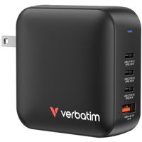 Зарядное устройство сетевое Verbatim VER_32216 Mini GaN Charger 165W, 4 output ports, Black