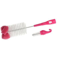 Посуда для кормления Akuku A0575 Pink, щёточки для чистки трубочек