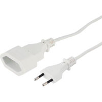 Кабель для IT Hama 223261 Extension Cable With Euro Plug, For Indoors, 3 M, White