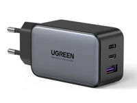 UGREEN GaN Quick Charger USB-A 3.0 + 2*Type-C 65W, CD244, Black