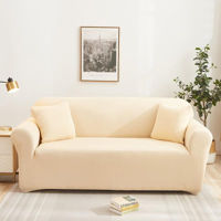 Домашний текстиль Relaxe Home Чехол для дивана Solid Sofa Cover 1 место (90-140 см) Светло бежевый