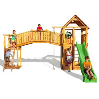 Детская площадка Fungoo FORTRESS TIPTOP Rainbow / teak impr.