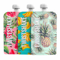 Посуда для кормления U-Grow 78615 Set de Recipiente Reutilizabile pentru Piure (3 bucăți), 220 ml