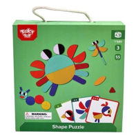 Головоломка Tooky Toy TF585 Jucărie din lemn Shape Game, 57306