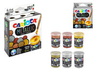 Set de vopsea de guase Carioca Metallic Tempera 6buc X 25ml