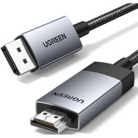 Кабель для IT Ugreen 15774 Cable DP to HDMI 4K@60Hz 2M, Black