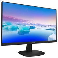 23.8" PHILIPS 243V7QSB, Black, IPS, 1920x1080, 75Hz, 5ms, 250cd, 10M:1, D-Sub+DVI+AudioOut