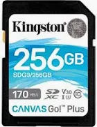 Карта памяти 256GB  SDXC Card (Class 10) UHS-I , U3, Kingston