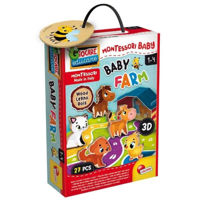 Настольная игра Lisciani Giochi 96886 Set educational MONTESSORI Baby Farm, 27 piese, cod 53593