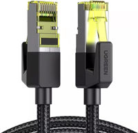 Cablu IT Ugreen 80423, Cat7 Round Ethernet Cable, 10Gbps, 2m, Black