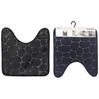 Аксессуар для туалета Tendance 55728 Covoras WC 45x50cm cu memorie, microfibra, negru