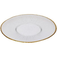 Тарелка Promstore 52423 de servire 31cm Golden Rim, sticla
