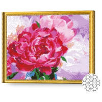 Картина по номерам Art Gallery GA83503 Mozaic cu diamante Bujori multicolori 40x50cm