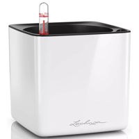 Ghiveci pentru flori Lechuza Cube Glossy 14, White