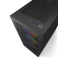Case ATX NZXT H7 Flow RGB, 2xUSB 3.2, 1xType-C, 3x140mm RGB & 1x120mm,TG, Mesh Freont, Black