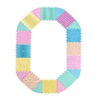 Коврик игровой Ortek 12902 Коврик-пазл ортопедический -массажный Набор 12+8 эл. Пастель Мега Микс