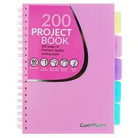 Caiet A5 Coolpack pastel, 200 pagini, roz, cu spirală, matematică