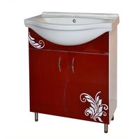 Cersanit Тумба с раковиной Ravena Flower 720 Бордо