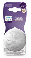Tetina din silicon Philips AVENT Natural Response pentru lichide (6+ luni ) 2 buc