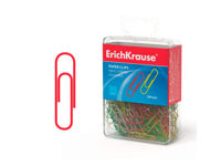 Set clame ErichKrause 200buc, 28mm, colorate, cutie de plastic