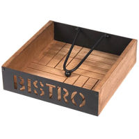 Аксессуар для кухни Excellent Houseware 08622 Держатель для салфеток Bistro 18 x 18 x 5 см, дерево